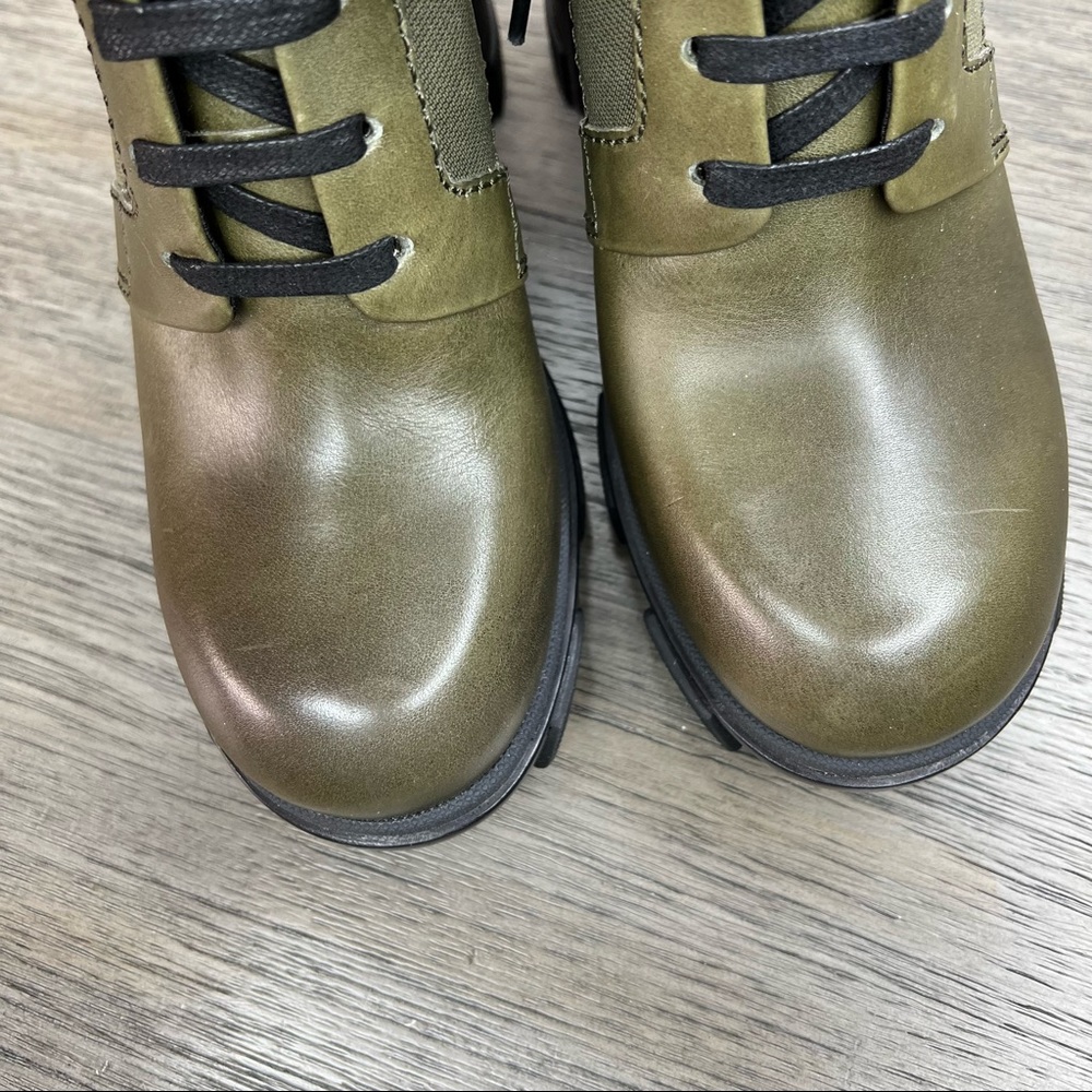rag & bone Olive Green Lace-Up Combat Moto Boots - Picture 7 of 15